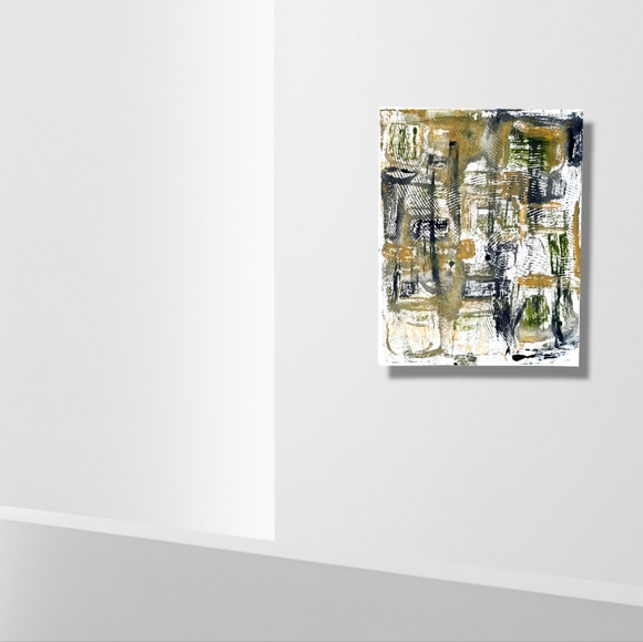 Original Monotype Oil Print "Morocco" on 11x14 Fine Art Paper - Picture 3 of 3